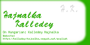 hajnalka kalledey business card